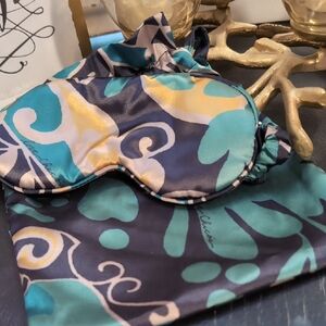 Chico's Black Teal Green Patterned Scarf